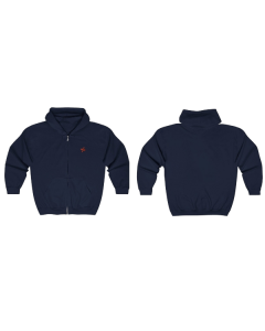 Navy Blue ZIZO Zip Up Hoodie (Coins)