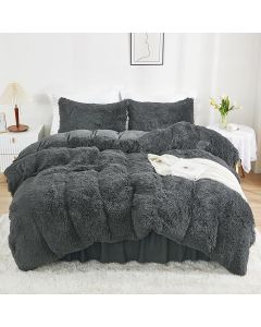 Shaggy Plush Duvet Cover Set